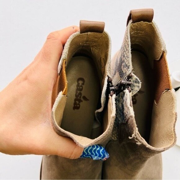 Casta Western Snake Skin Boots 38 - Picture 5 of 7